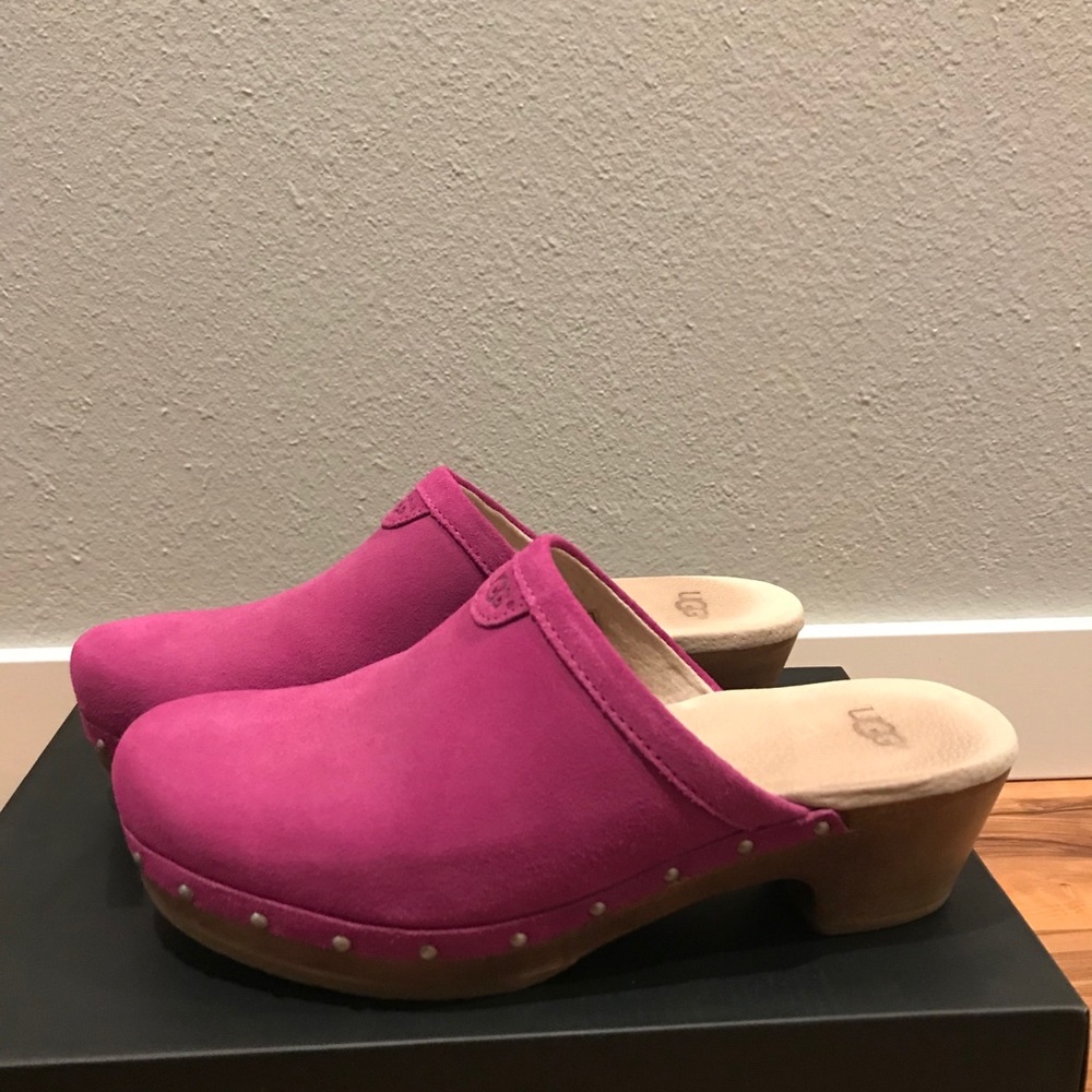 Pink ugg mules